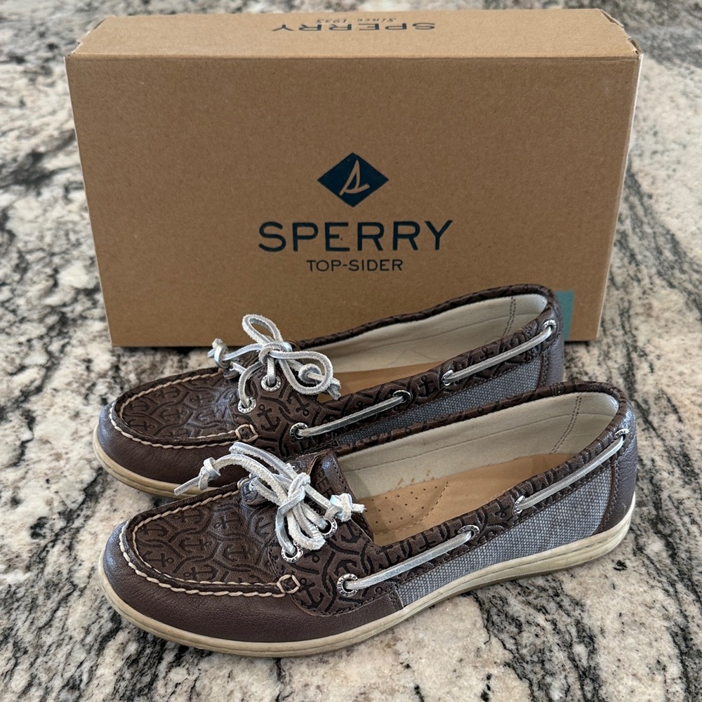 Sperry Women's Firefish Embossed Gray Loafers